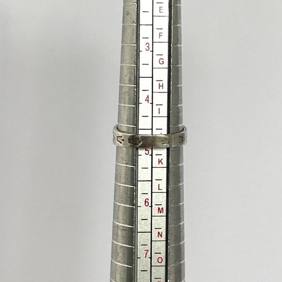 VTG Sterling Silver 925 Southwest Style Turquoise Stamped Split Shank Ring 4.75 - Picture 9 of 16